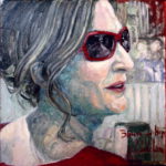 "Blanca de rojo", óleo sobre lienzo, 40x40 cm, (2012)