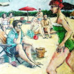 "Bañistas de septiembre III ", óleo sobre lienzo, 27x35 cm, (2010)